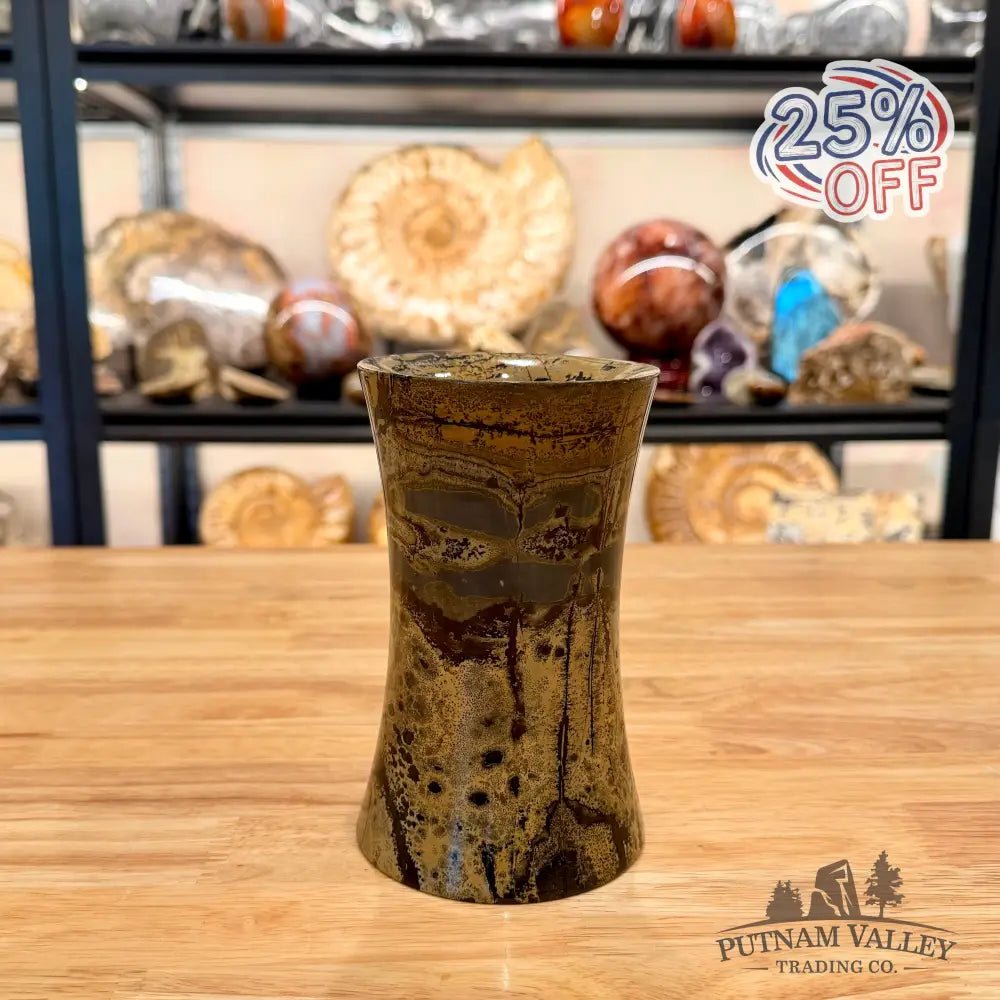 Chinese Painting Stone Flared Vase 5.76’’ Vase
