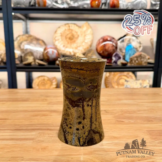 Chinese Painting Stone Flared Vase 5.76’’ Vase
