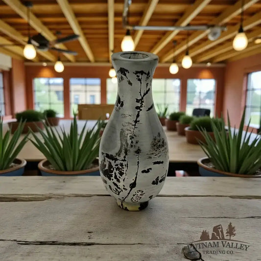 Chinese Painting Stone Gourd Vase - Putnam Valley Trading Co.