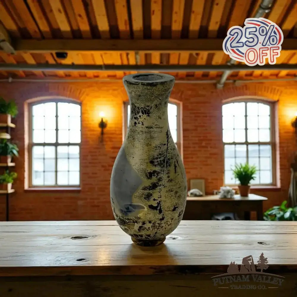 Chinese Painting Stone Gourd Vase - Putnam Valley Trading Co.
