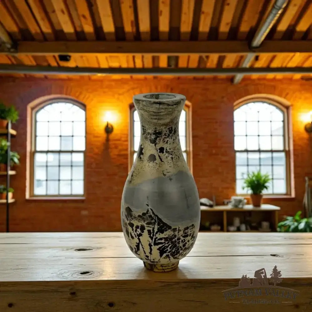 Chinese Painting Stone Gourd Vase - Putnam Valley Trading Co.