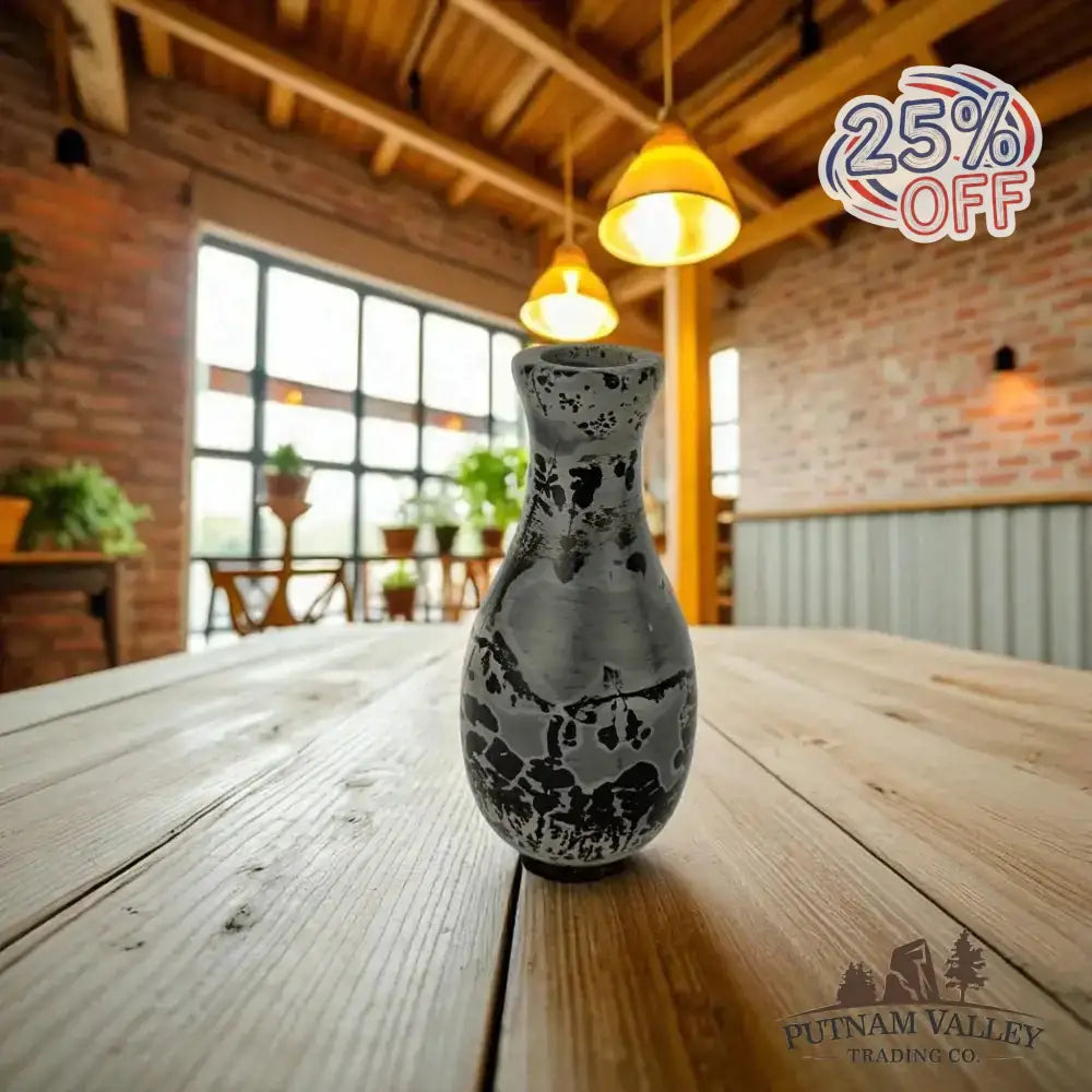 Chinese Painting Stone Gourd Vase - Putnam Valley Trading Co.