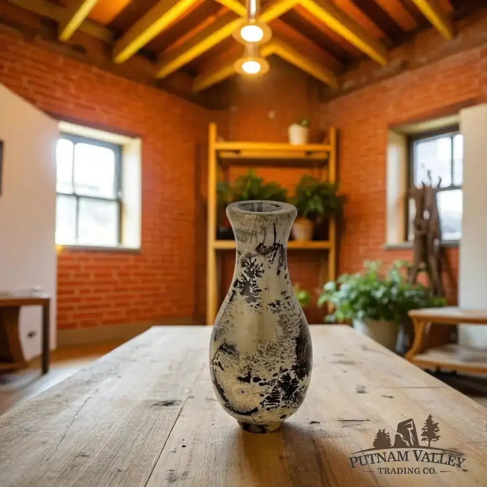Chinese Painting Stone Gourd Vase - Putnam Valley Trading Co.
