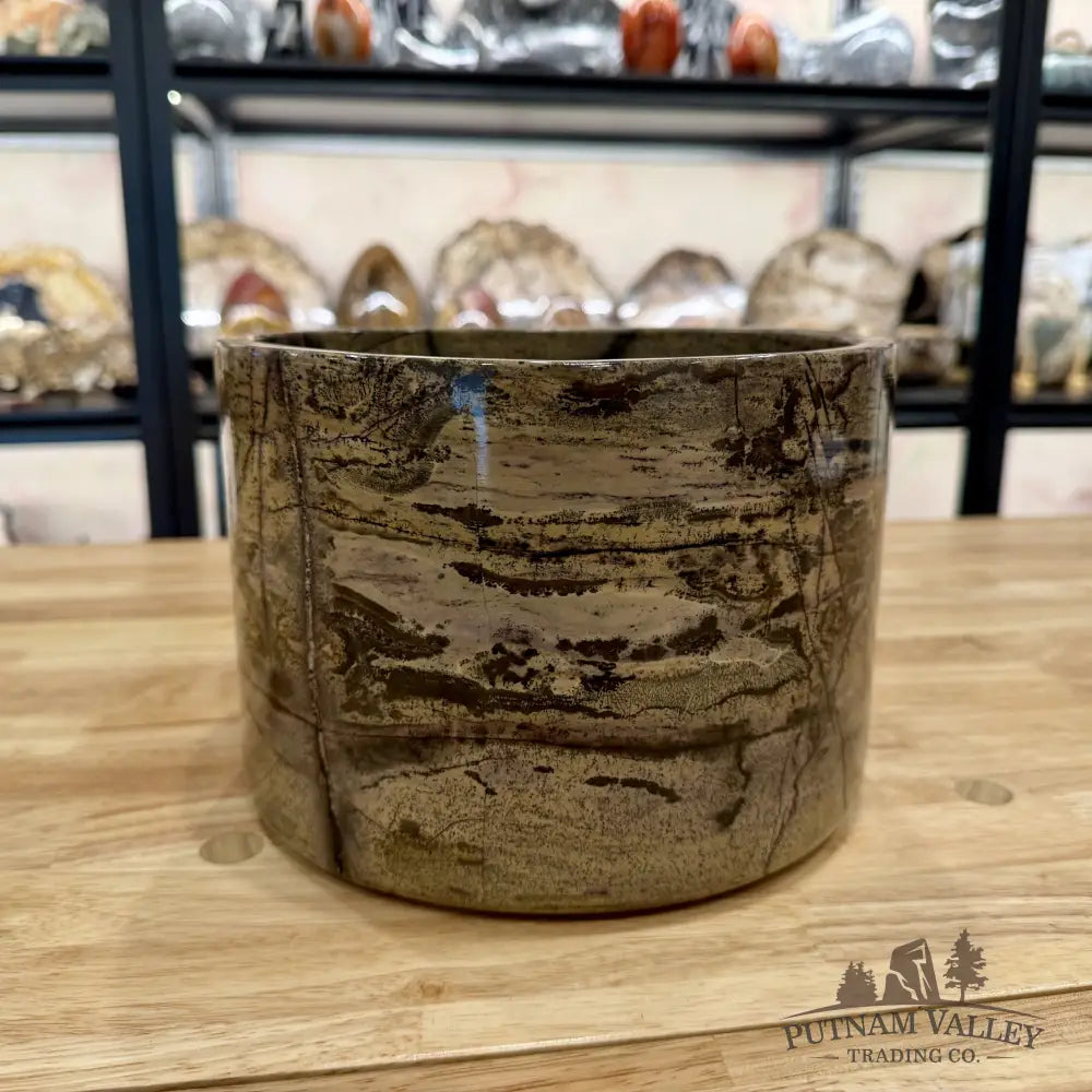 Chinese Painting Stone Large Bowl Bowl
