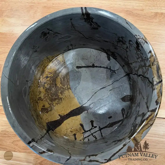 Chinese Painting Stone Large Bowl - Putnam Valley Trading Co.
