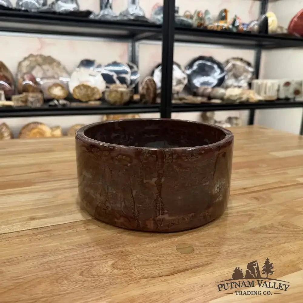 Chinese Painting Stone Large Bowl - Putnam Valley Trading Co.