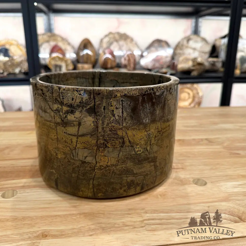 Chinese Painting Stone Large Bowl Bowl