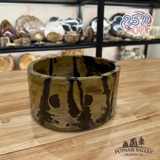 Chinese Painting Stone Large Bowl - Putnam Valley Trading Co.