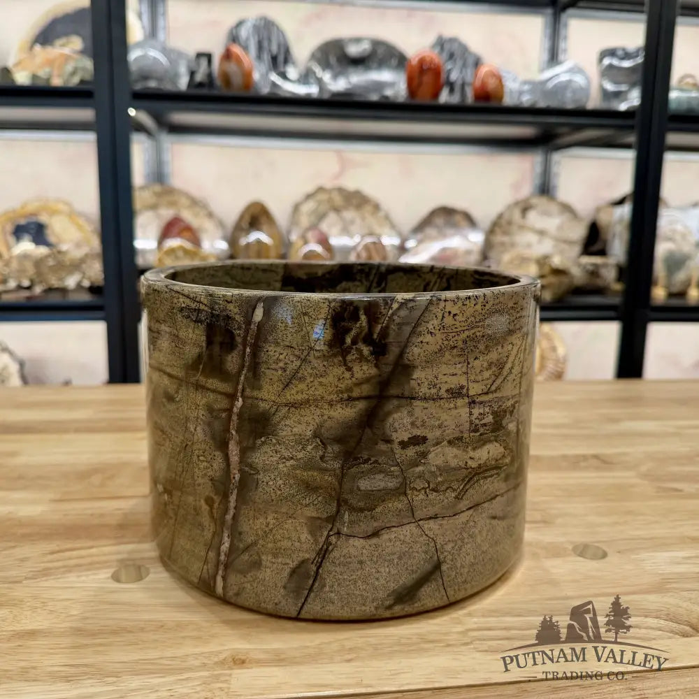 Chinese Painting Stone Large Bowl Bowl
