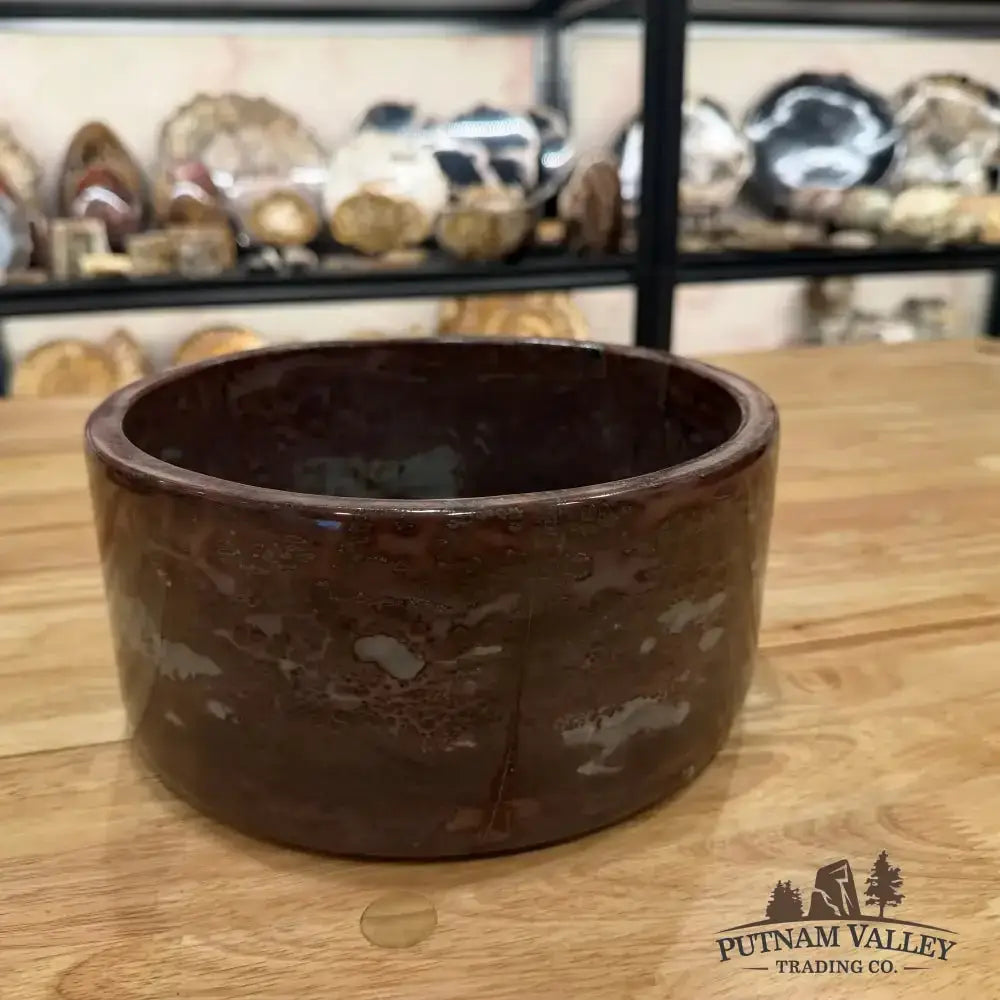 Chinese Painting Stone Large Bowl - Putnam Valley Trading Co.