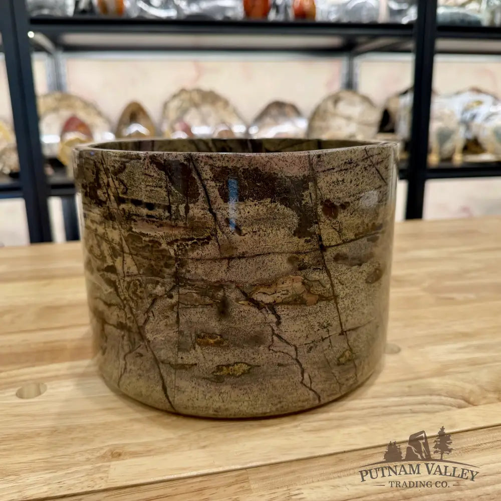 Chinese Painting Stone Large Bowl Bowl