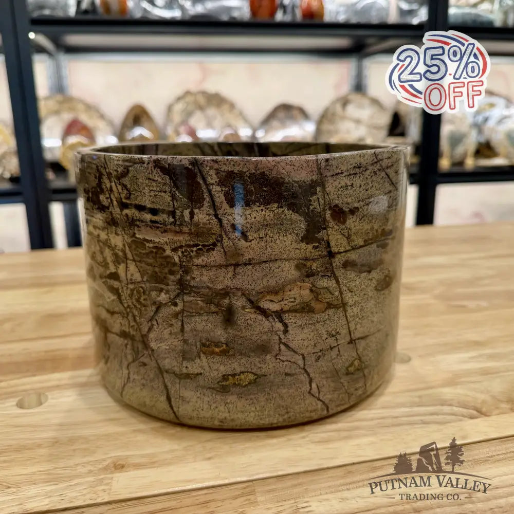 Chinese Painting Stone Large Bowl Bowl