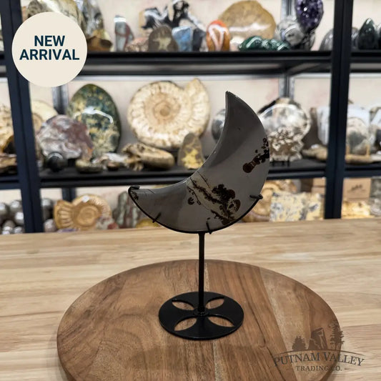 Chinese Picture Jasper Moon + Stand - Moon