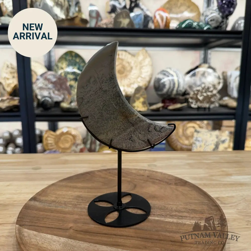 Chinese Picture Jasper Moon + Stand - Accent