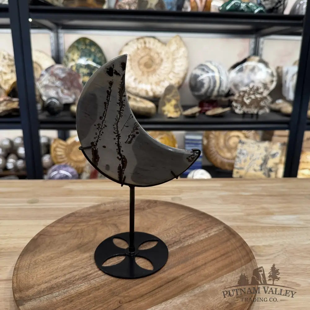 Chinese Picture Jasper Moon + Stand - Accent