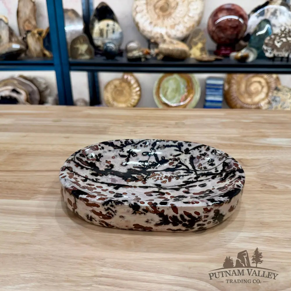 Chinese Picture Jasper Oval Dish 8.45’’ - Plate