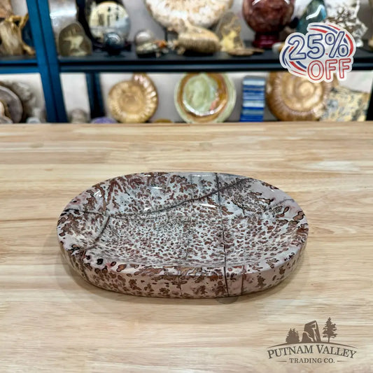 Chinese Picture Jasper Oval Dish 8.51’’ - Plate