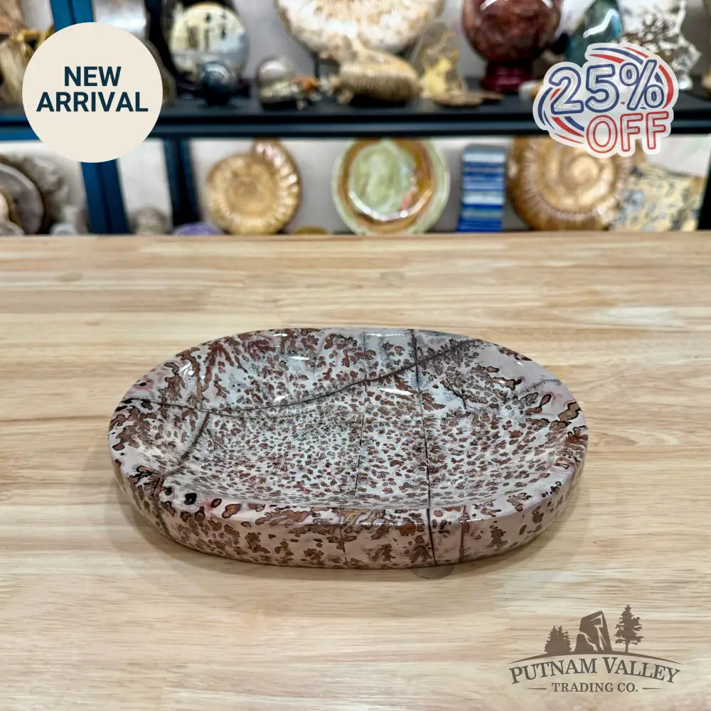 Chinese Picture Jasper Oval Dish 8.51’’ - Plate