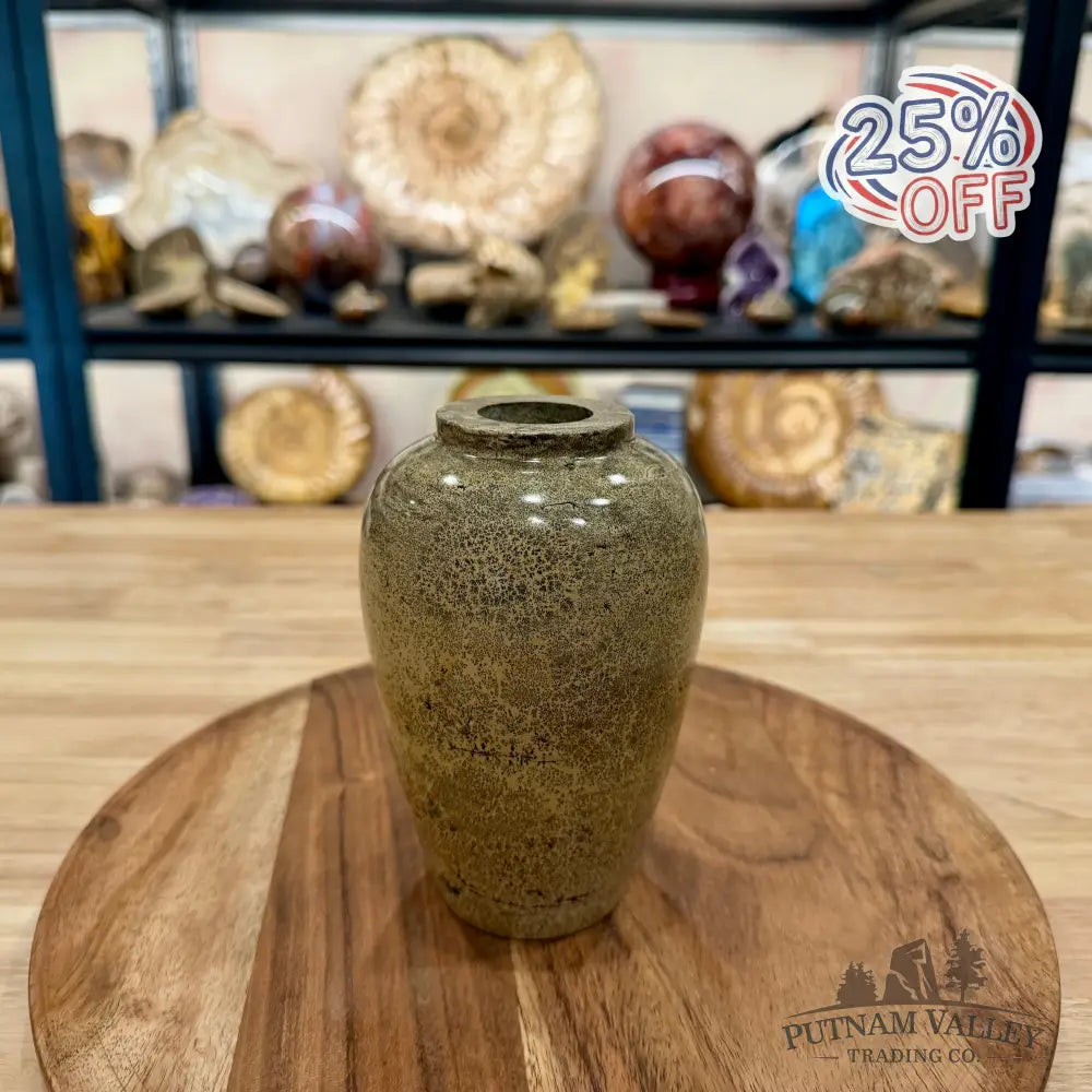Chinese Picture Jasper Ovoid Vase - Vase