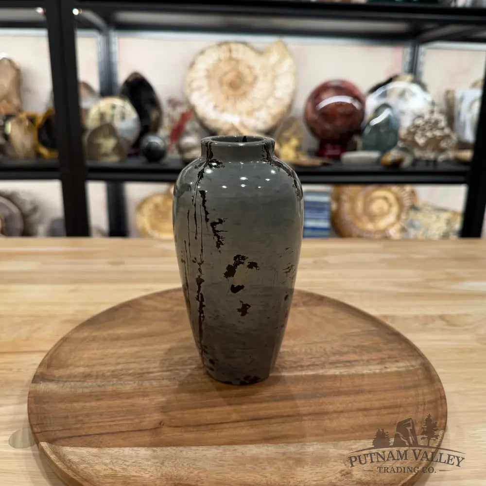 Chinese Picture Jasper Ovoid Vase - Vase