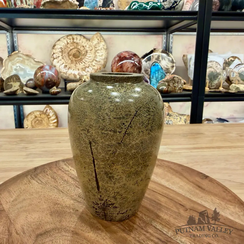 Chinese Picture Jasper Ovoid Vase - Vase