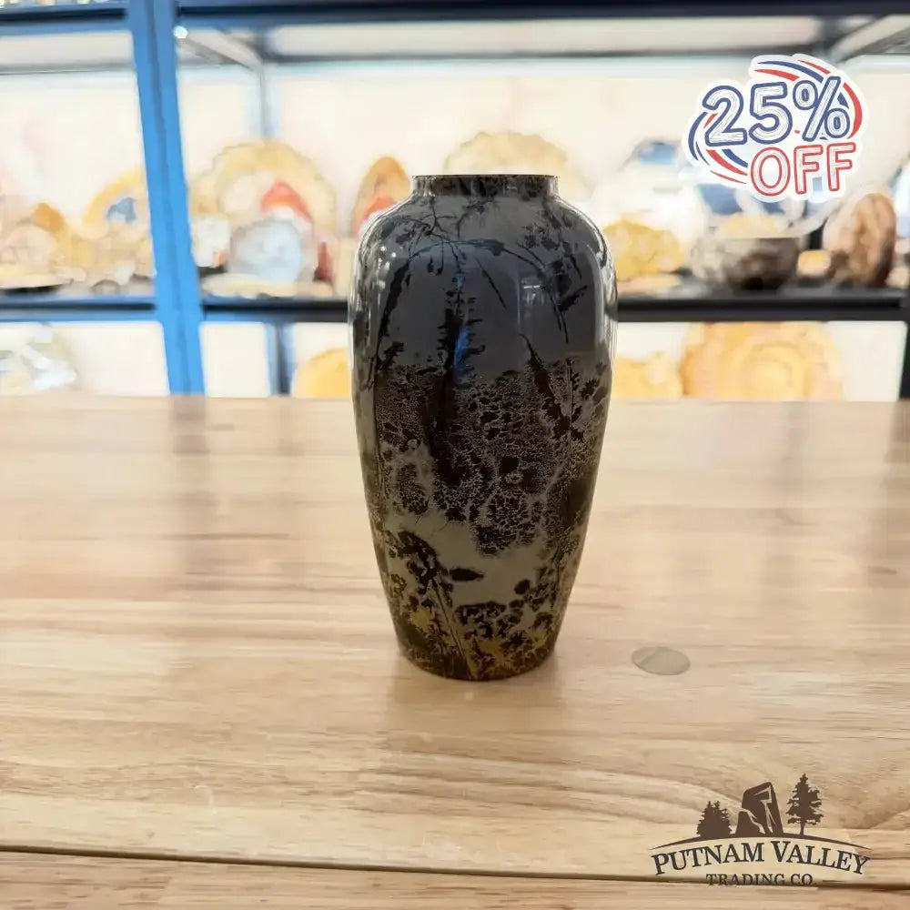 Chinese Painting Stone Ovoid Vase - Putnam Valley Trading Co.