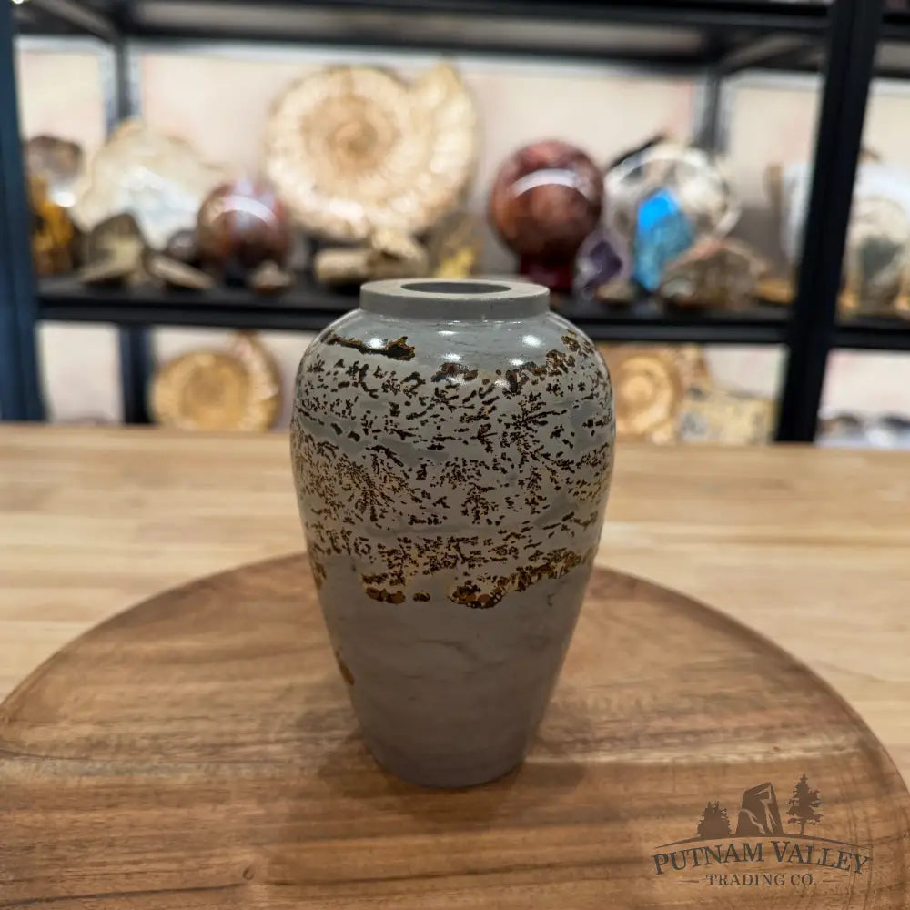 Chinese Picture Jasper Ovoid Vase - Vase
