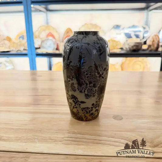 Chinese Painting Stone Ovoid Vase - Putnam Valley Trading Co.