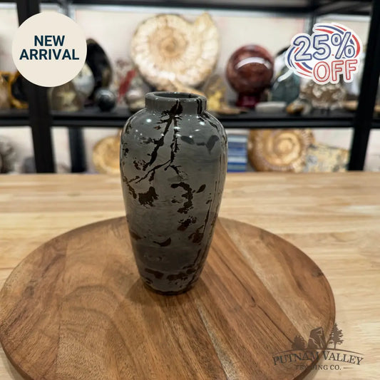 Chinese Picture Jasper Ovoid Vase - Vase