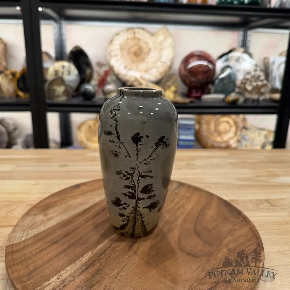 Chinese Picture Jasper Ovoid Vase - Vase