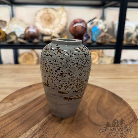 Chinese Picture Jasper Ovoid Vase - Vase