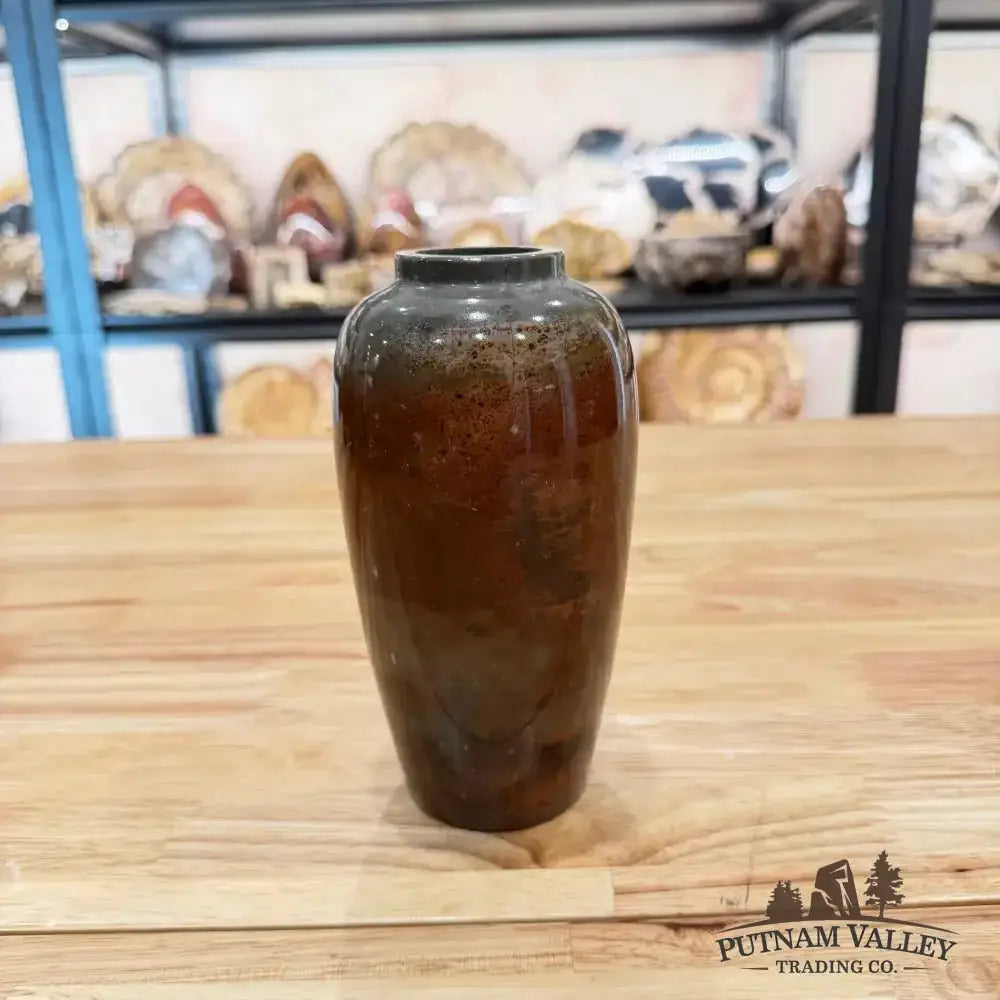 Chinese Painting Stone Ovoid Vase - Putnam Valley Trading Co.