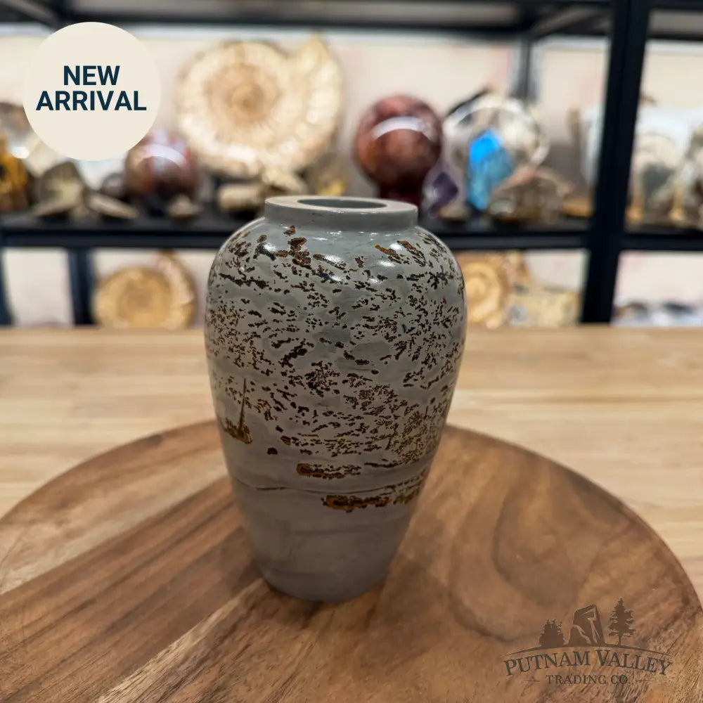 Chinese Picture Jasper Ovoid Vase - Vase