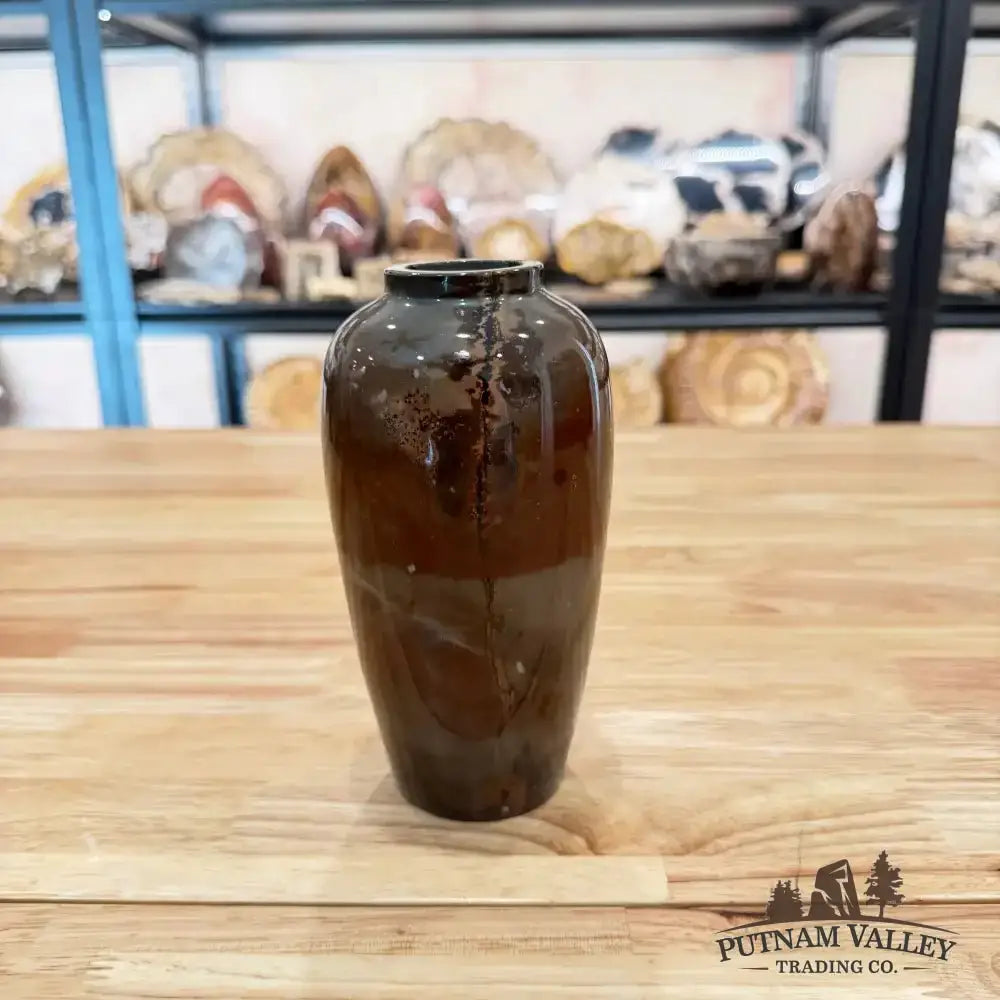 Chinese Painting Stone Ovoid Vase - Putnam Valley Trading Co.