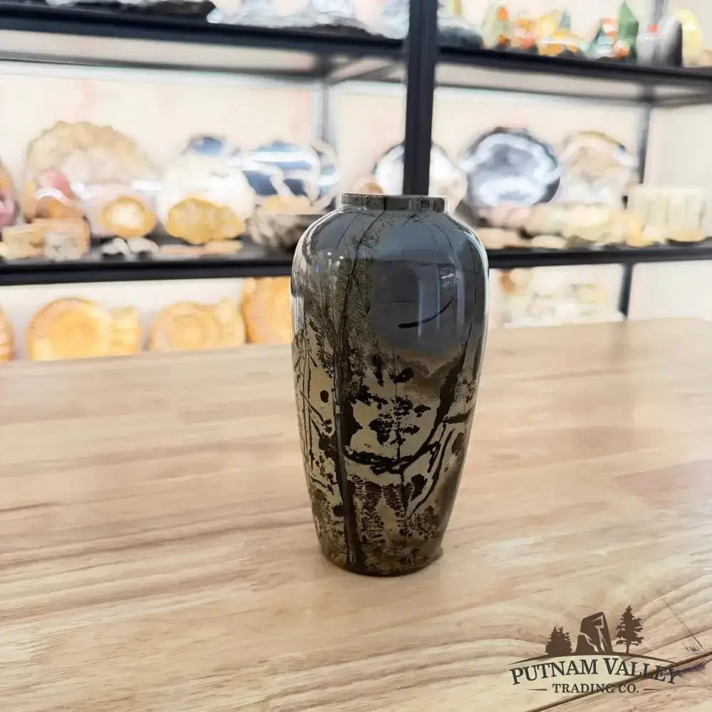 Chinese Painting Stone Ovoid Vase - Putnam Valley Trading Co.