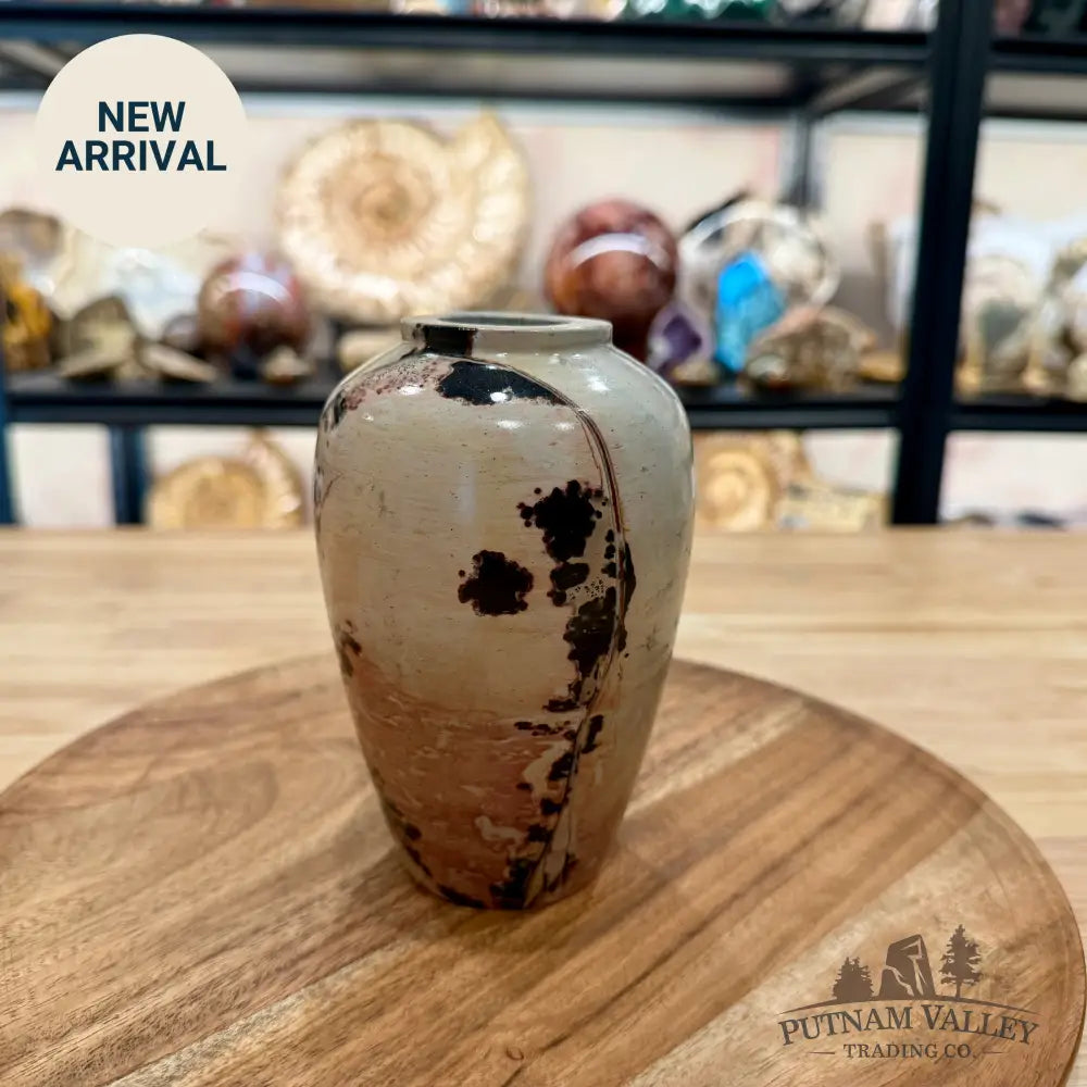 Chinese Picture Jasper Ovoid Vase - Vase