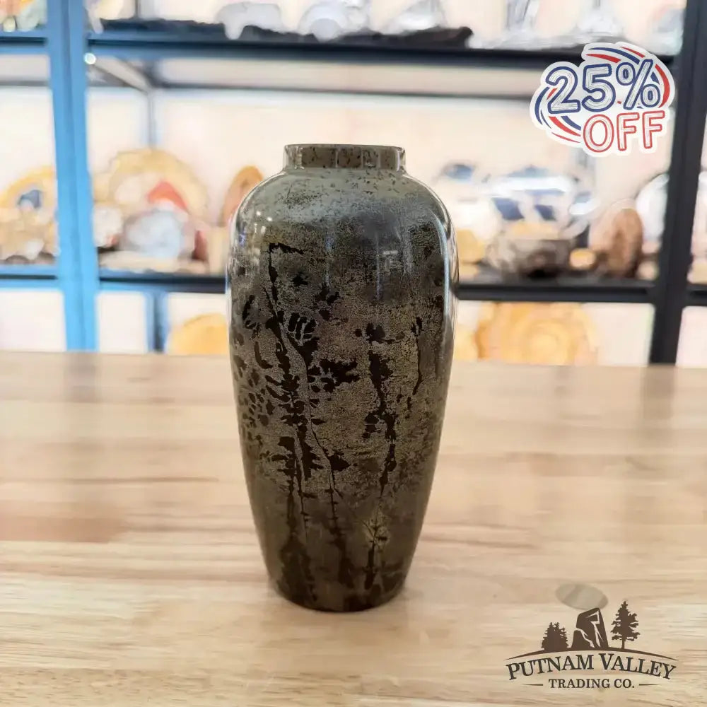 Chinese Painting Stone Ovoid Vase - Putnam Valley Trading Co.