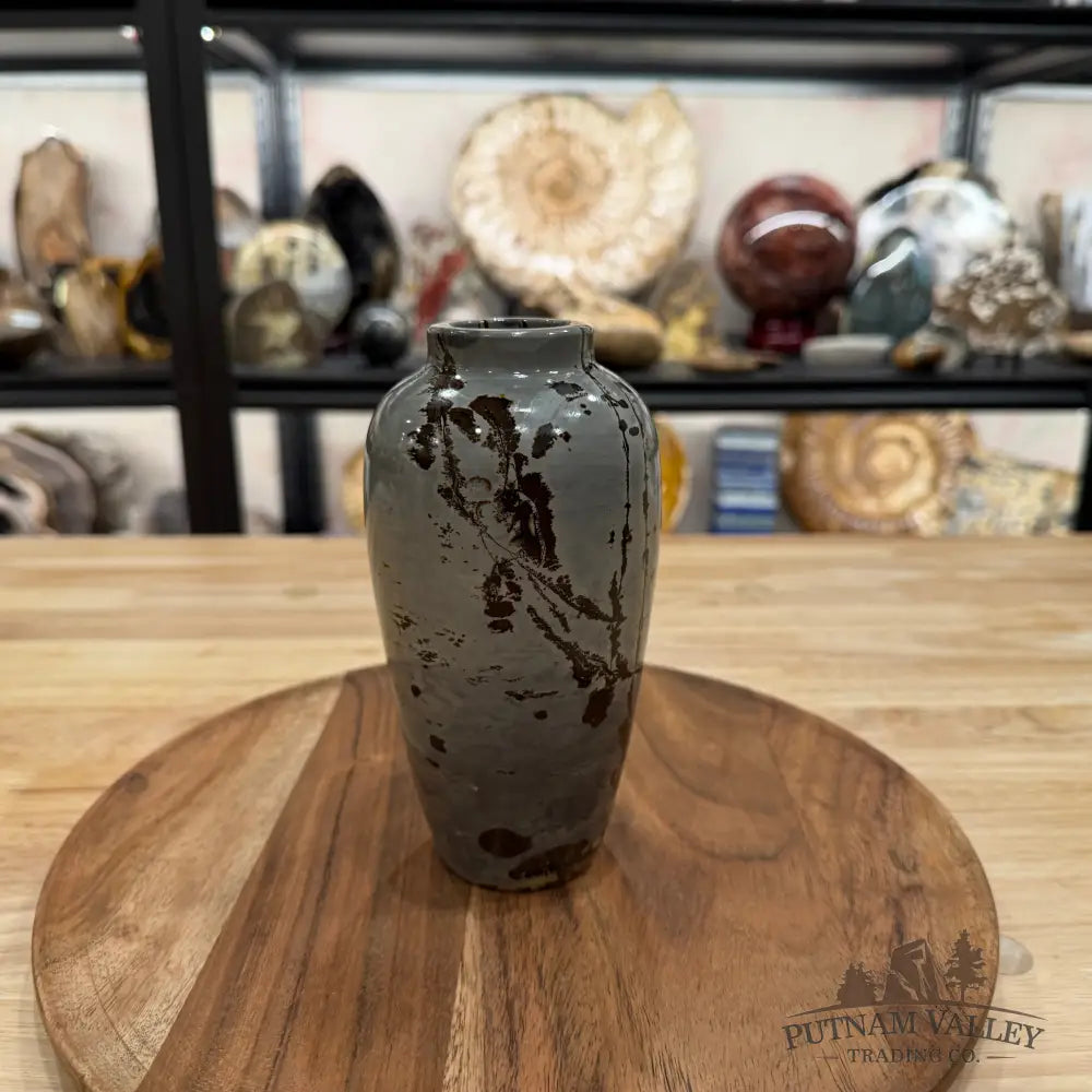 Chinese Picture Jasper Ovoid Vase - Vase