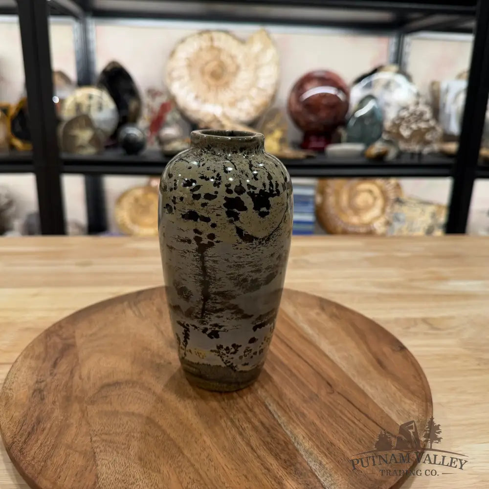 Chinese Picture Jasper Ovoid Vase - Vase