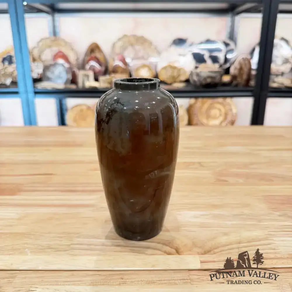 Chinese Painting Stone Ovoid Vase - Putnam Valley Trading Co.