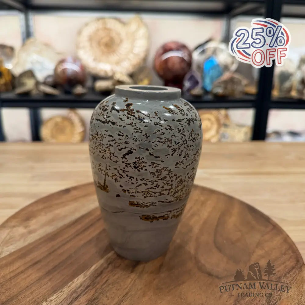 Chinese Picture Jasper Ovoid Vase - Vase