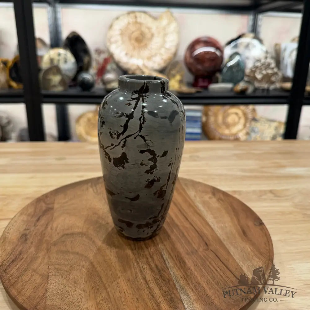Chinese Picture Jasper Ovoid Vase - Vase