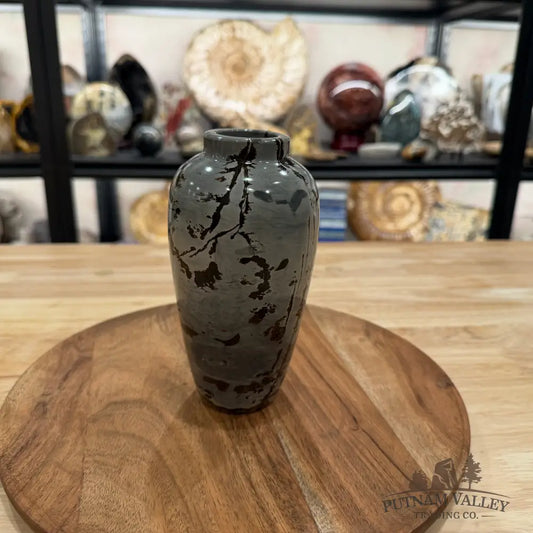 Chinese Picture Jasper Ovoid Vase - Vase