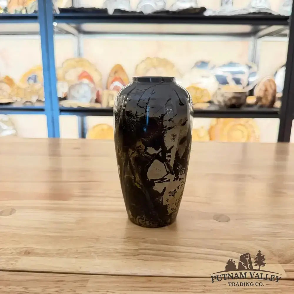 Chinese Painting Stone Ovoid Vase - Putnam Valley Trading Co.