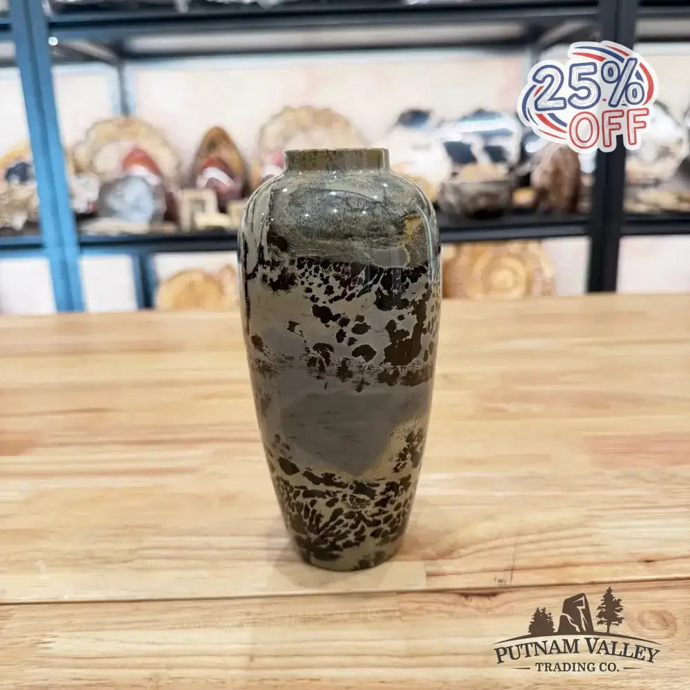 Chinese Painting Stone Ovoid Vase - Putnam Valley Trading Co.