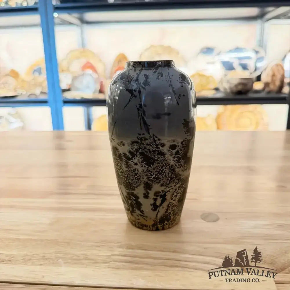 Chinese Painting Stone Ovoid Vase - Putnam Valley Trading Co.