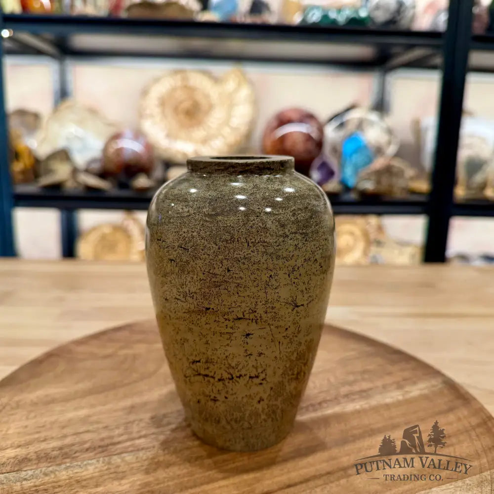 Chinese Picture Jasper Ovoid Vase - Vase
