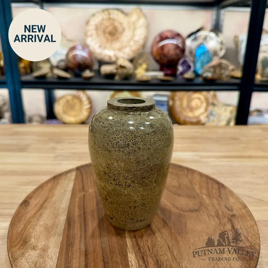 Chinese Picture Jasper Ovoid Vase - Vase