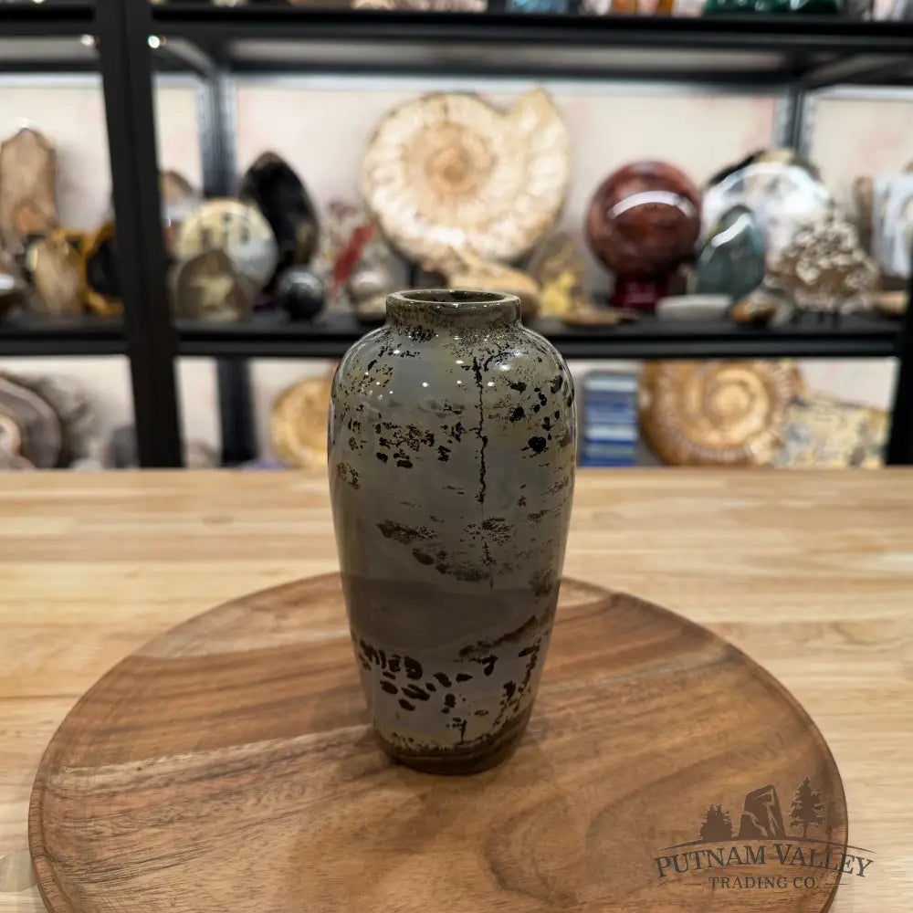 Chinese Picture Jasper Ovoid Vase - Vase