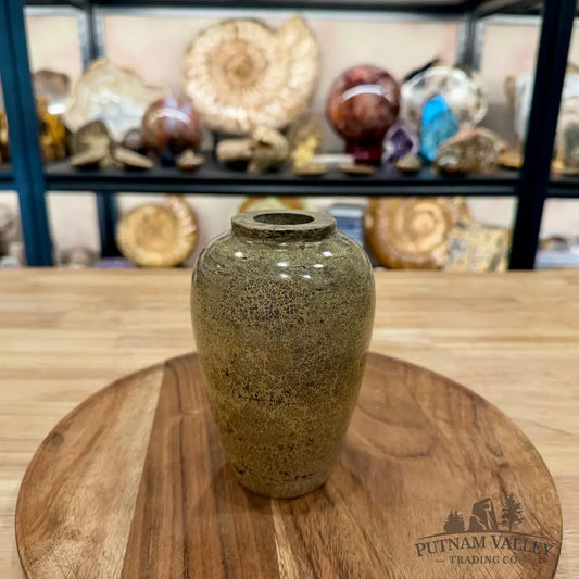 Chinese Picture Jasper Ovoid Vase - Vase
